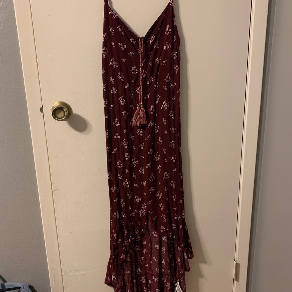 High-low target dress